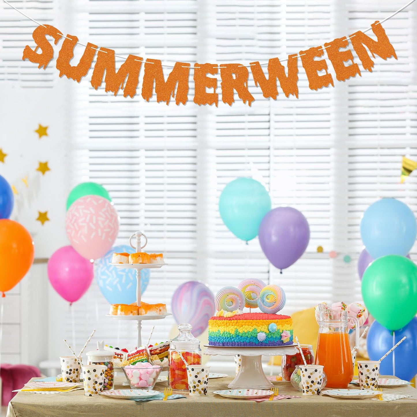 Summerween Banner, Summer Halloween Party Decorations, Halloween In Summer Decor