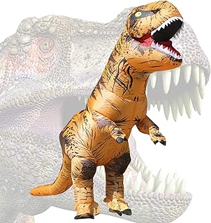 JASHKE Inflatable Dinosaur Costume for Adult Halloween Dinosaur Costumes Blow up T rex Costume for Adults