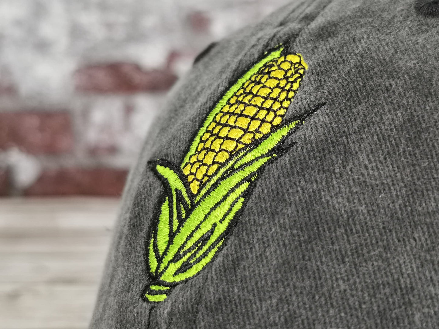 Hepandy Corn Hat Gifts, Embroidered Baseball Cap for Women Men, Embroidery Washed Black Outdoor Adjustable Hat, Cotton Snapback Dad Hat