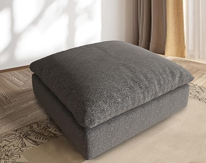 Fajiani Oversized Modular Sectional Sofa, Cloud Couch Deep Seat Sofa Cushion Covers Removable, Oversized Sectional Couches for Living Room (1 Single Seater-Dark Gray)