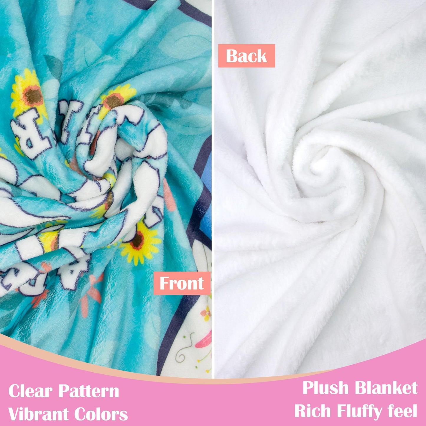 Best Friend Blanket - Birthday & Mother's Day Gift for Bestie, Friendship Throw Blanket 60"X50"