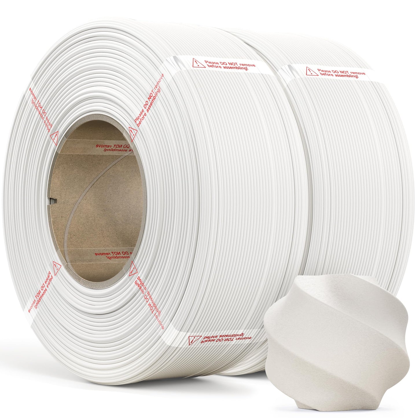 MarsWork Matte PLA Refill Filament 2-Pack Bundle (2kg/4.4lbs) for Reusable Spools, 1.75mm Spool-Less Bulk PLA 3D Printing Filame