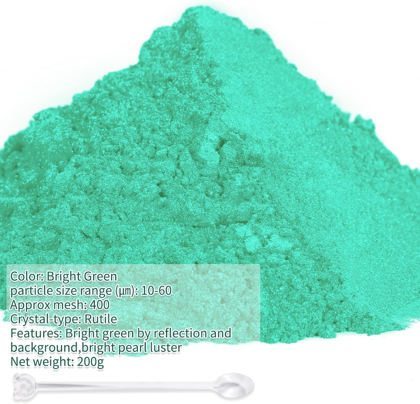 Mica Powder,200g/7.21oz Large Jar,Bright Green Mica Powder Pigment for Epoxy Resin，Lip Gloss，Paint，Dye，Soap Making，Nail Polish,Candle Making,Bath Bombs