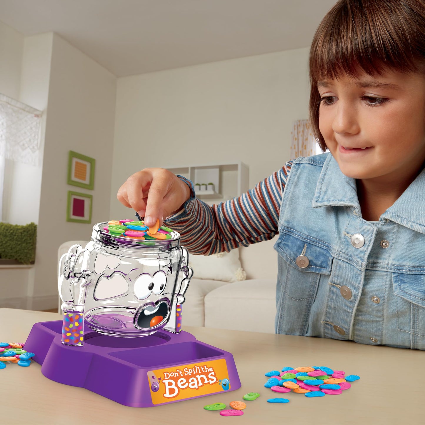 Hasbro Gaming Don't Spill The Beans Game for Kids, Easy and Fun Balancing Game for Children Ages 3 and Up, Preschool Games for 2 Players, Kids Board Games