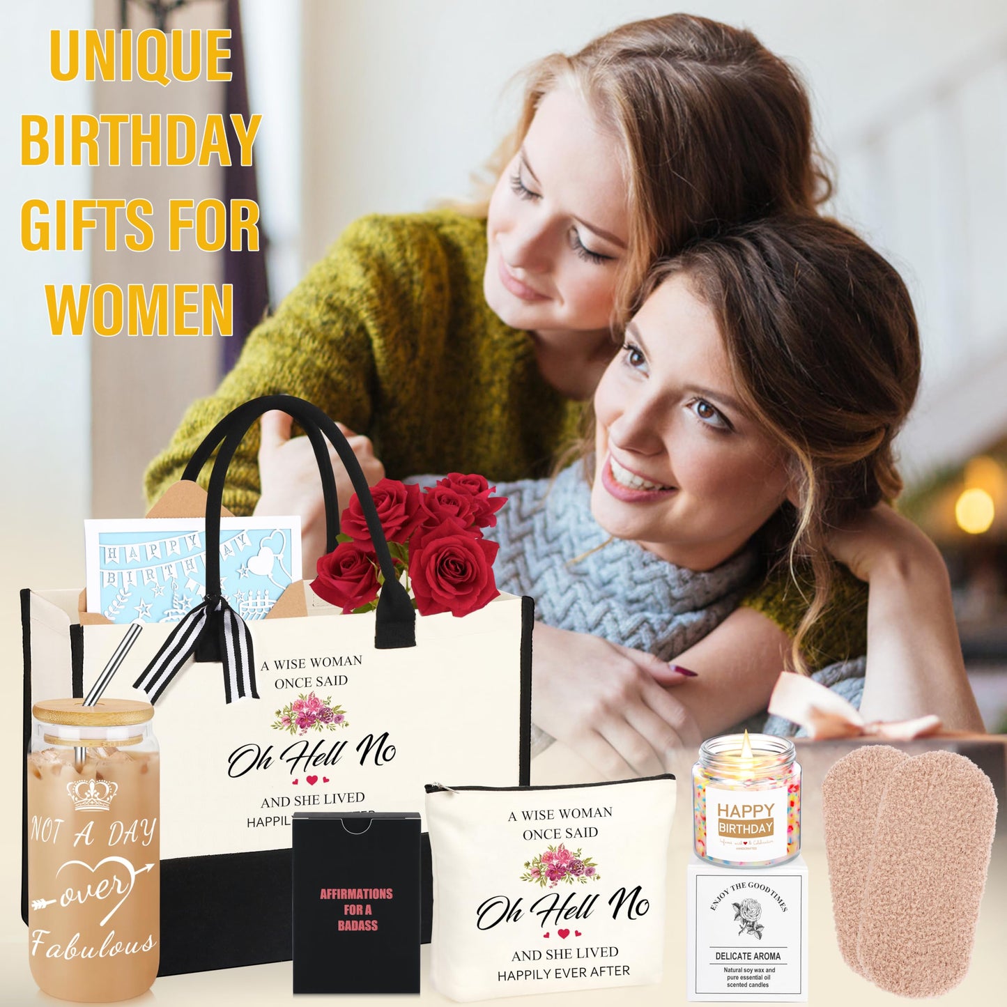 DOGMEM Birthday Gifts for Women, Best Friend Birthday Gifts for Women, Gift Basket for Her, Gift for Friends Sister Mom Grandma Aunt Nana