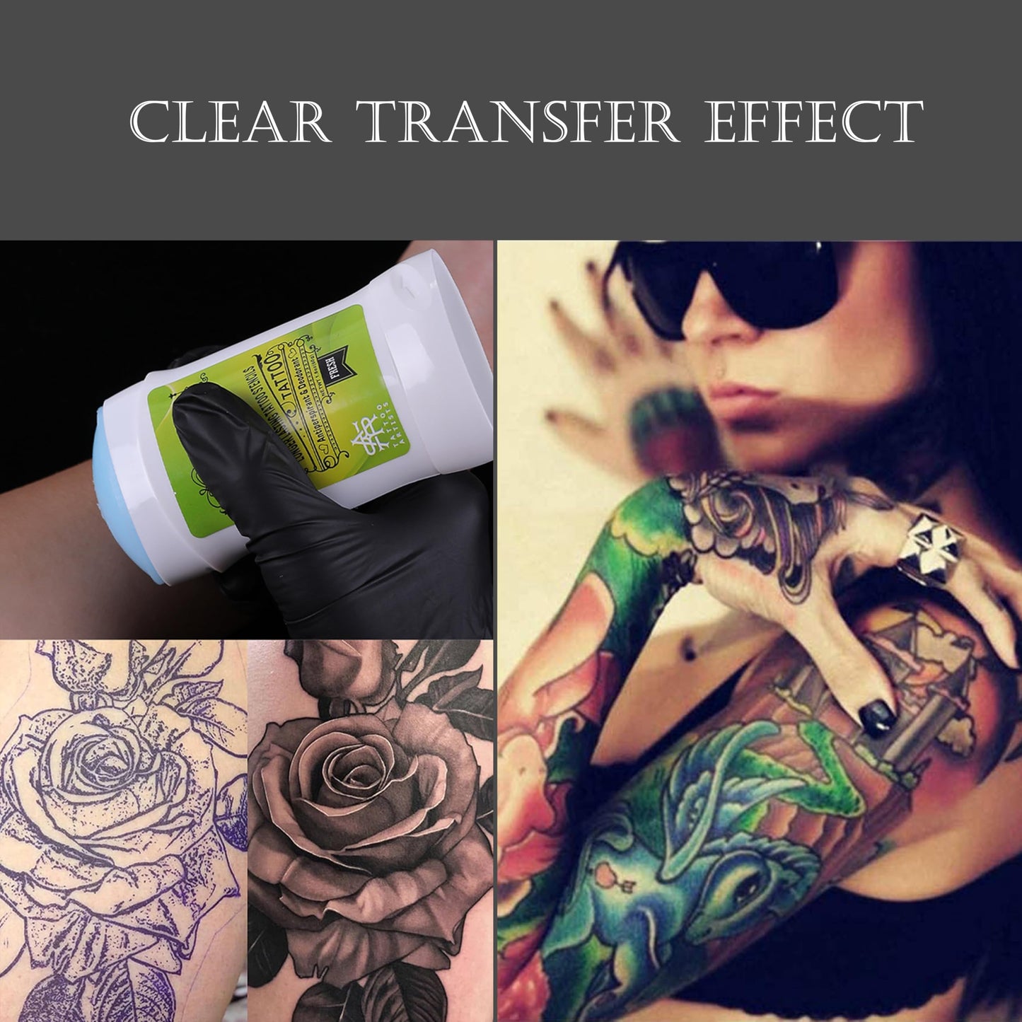 Tattoo Transfer Cream(51g), Gel Skin Solution Professional Tattoo Transfer Soap Stencil Tattoo Supplies Accessories for Beginner