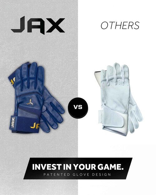 JAX Batting Gloves | Shadow Navy | Strap Cuff
