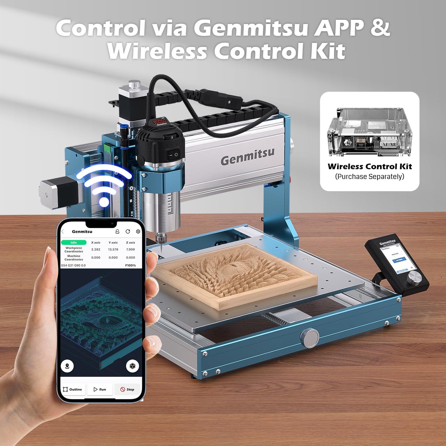 Genmitsu 3030-PROVer Ultra CNC Router Machine for Metal, All Metal CNC Engraver with Powerful 710W Spindle, ±0.03mm High Precision, Dual Linear Guides & Ball Screws, for Aluminum & Acrylic Engraving