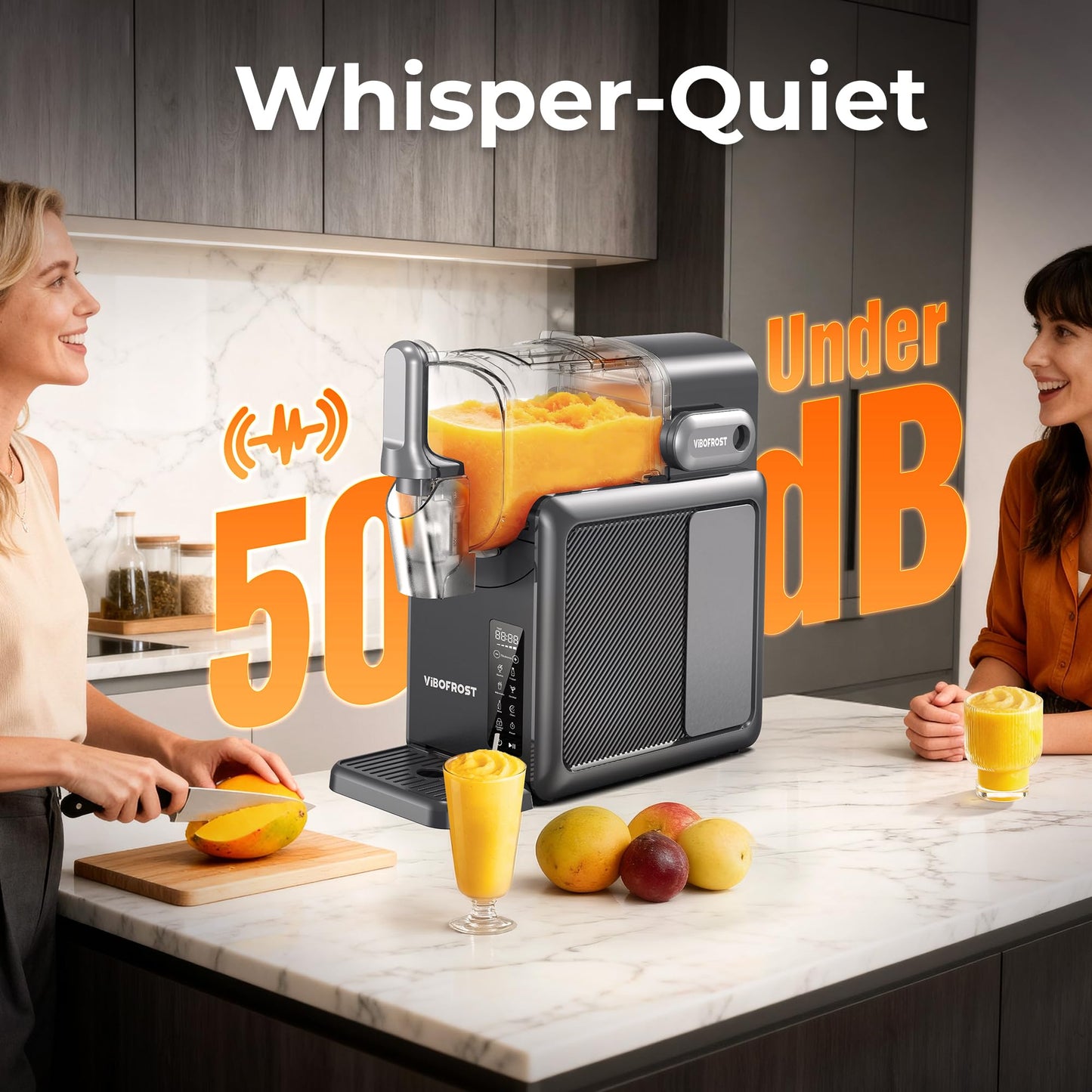 Slushie Machine for Home, 88 oz Frozen Drink Maker with Timer & Auto-Fresh Keep, Smart Display, Self-Cleaning, Quiet Operation, No Ice Needed, Perfect for Margaritas, Frappés, Milkshakes & More