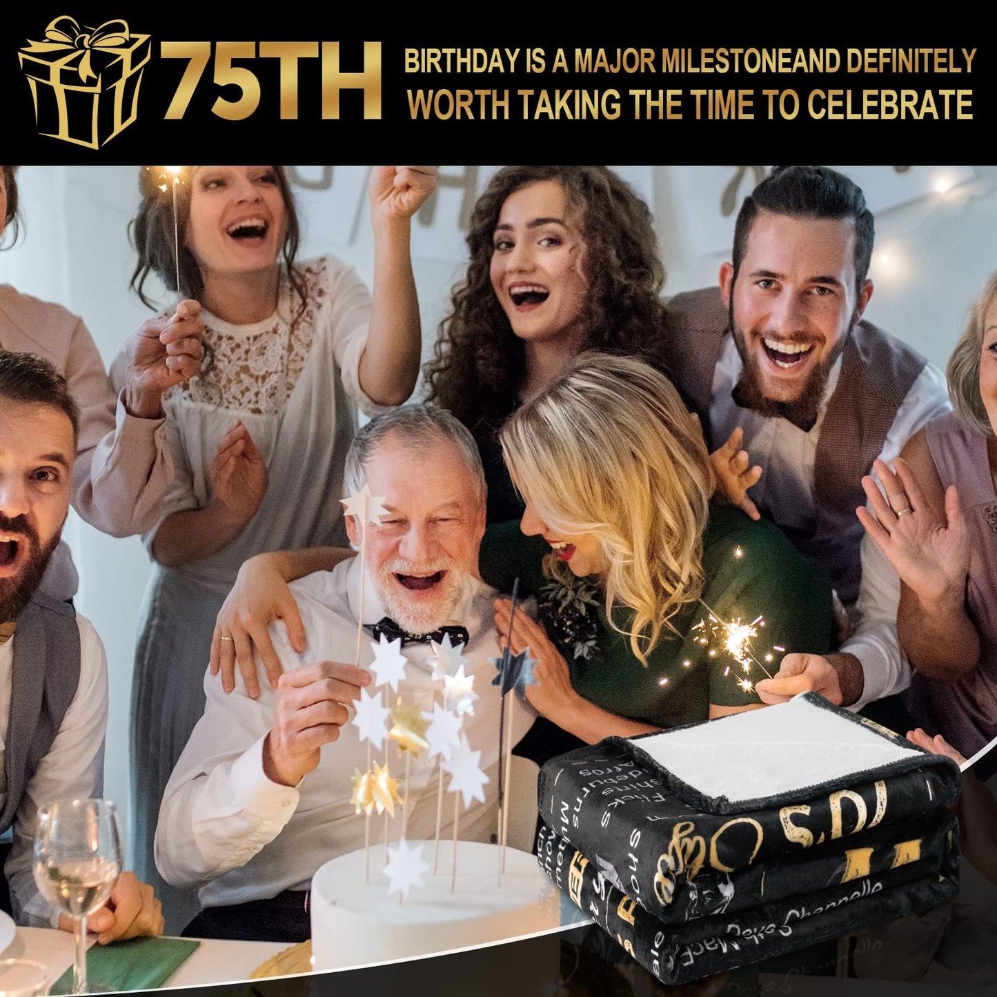 Aisdfhsa 75th Birthday Gift for Women and Men - Back in 1950 Throw Blanket 60Lx50W Inches - 75 Year Old Decorations and Ideas