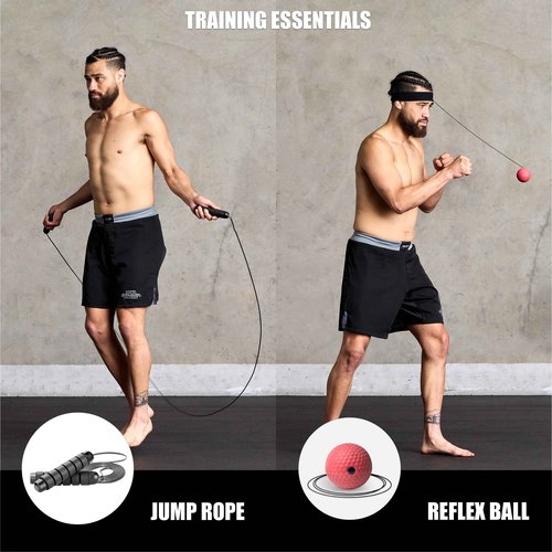 6 Ft Tall Muay Thai Punching Bag Set - Heavy Bag, Training Gloves, Hand Wraps for Kickboxing Heavy Bag, MMA 100 Lbs Bag (Unfilled)