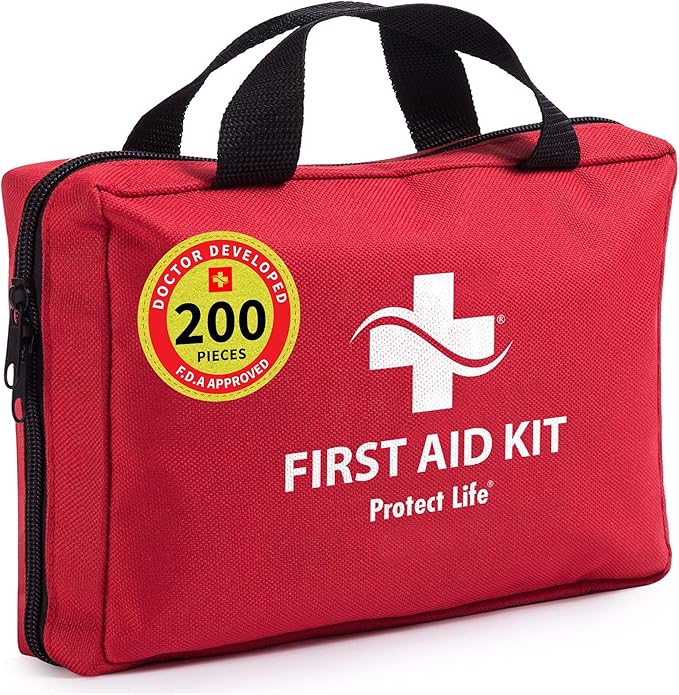Protect Life Business First Aid Kit, Emergency First Aid Kit for Office Setting, Medical Kit Supplies, First Aid Kits for ...
