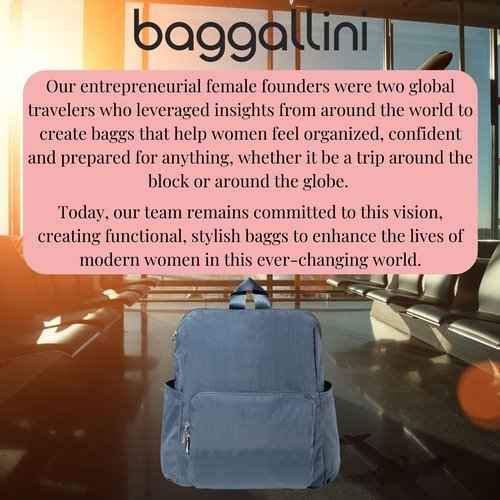 Baggallini Carryall Packable Backpack, Mist