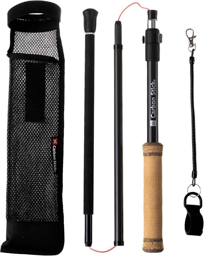 X Carbon Stick Wading Staff | X Carbon Tech Carbon Fiber Wading Stick | Cork Handle