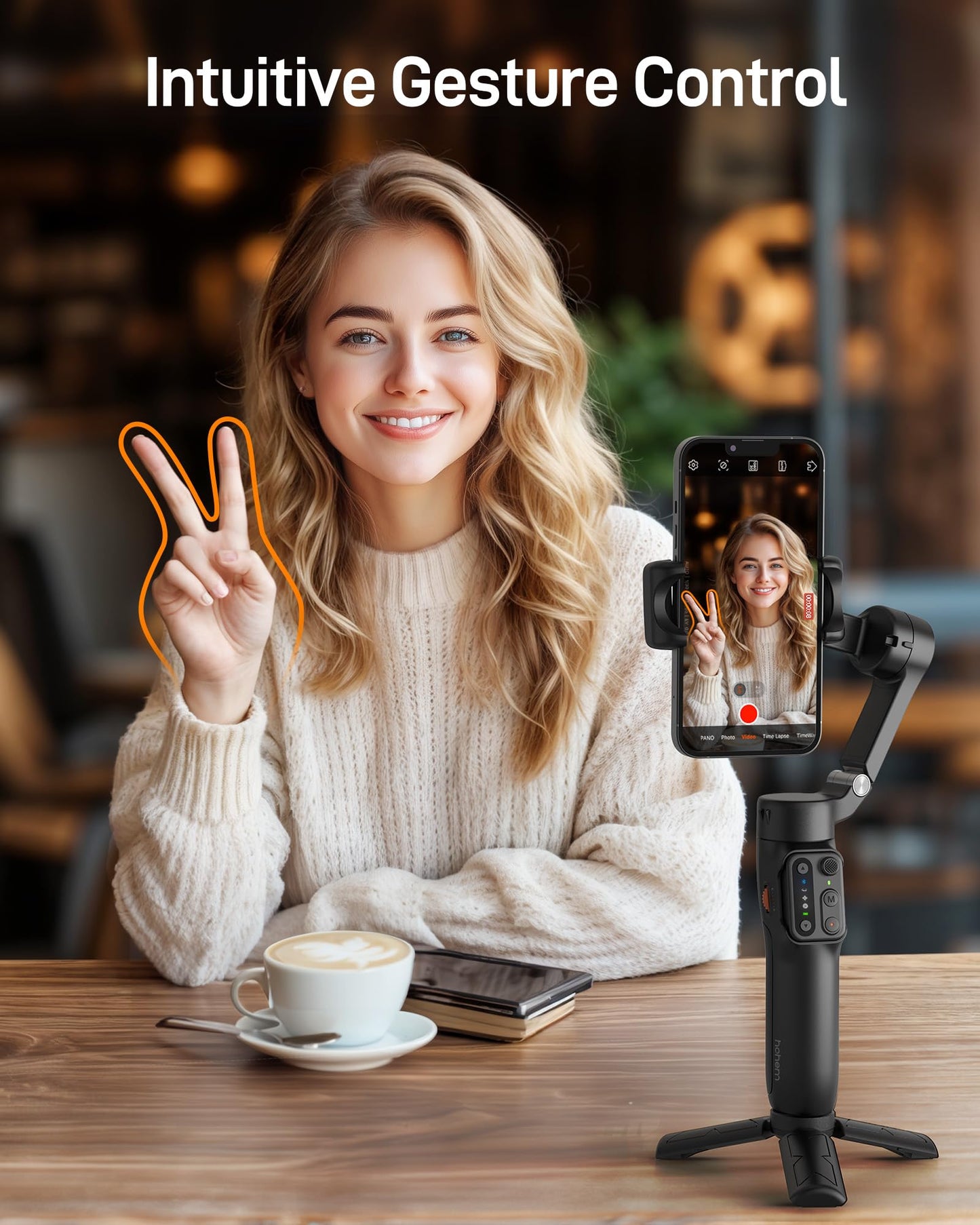 Hohem Isteady X3 Se Gimbal Stabilizer For Iphone, Phone Stabilizer With Detachable Remote Control, Portable Foldable 3-Axis Phon