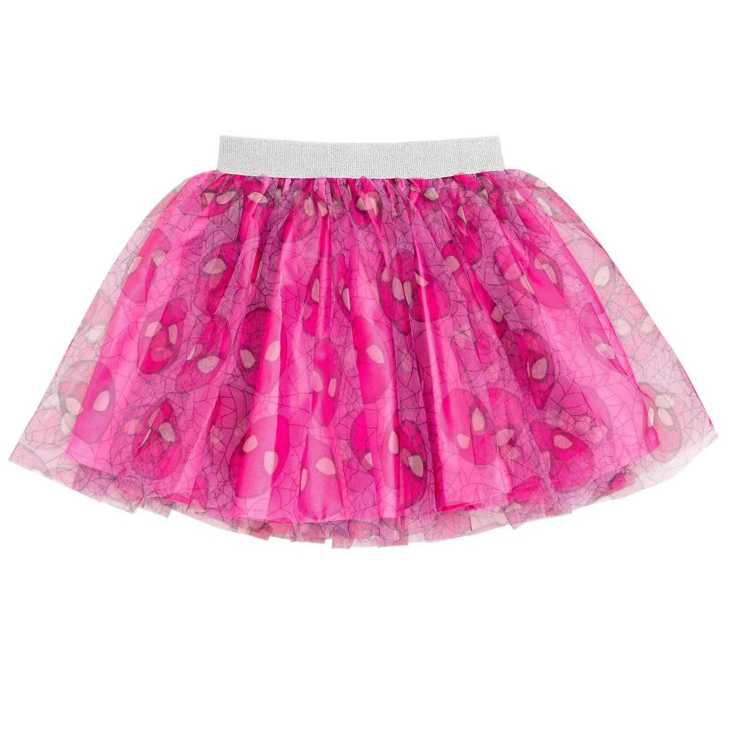 Marvel Spider-Man Toddler Girls T-Shirt Tulle Mesh Skirt and Scrunchie 3 Piece Outfit Set White/Pink 2T