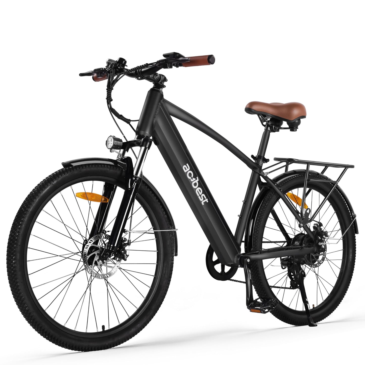 ACTBEST Core Electric Bike for Adults - Peak 1000W Brushless Motor Ebike, 468&500Wh Removable Built in Battery 26&27.5X2.1 Tire Step Over Bicycle with 7 Speed, Commute E Bikes, Original F/R