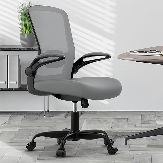 Mimoglad Office Chair, Ergonomic Desk Chair with Adjustable Lumbar Support, High Back Mesh Computer Chair with Flip-up Armrests-BIFMA Passed Task Chairs, Executive Chair for Home Office