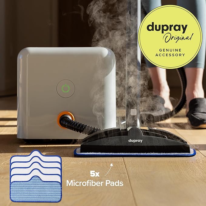 Dupray Neat Washable Microfiber Pads, accessories for Neat Steam Cleaner, pack of 5