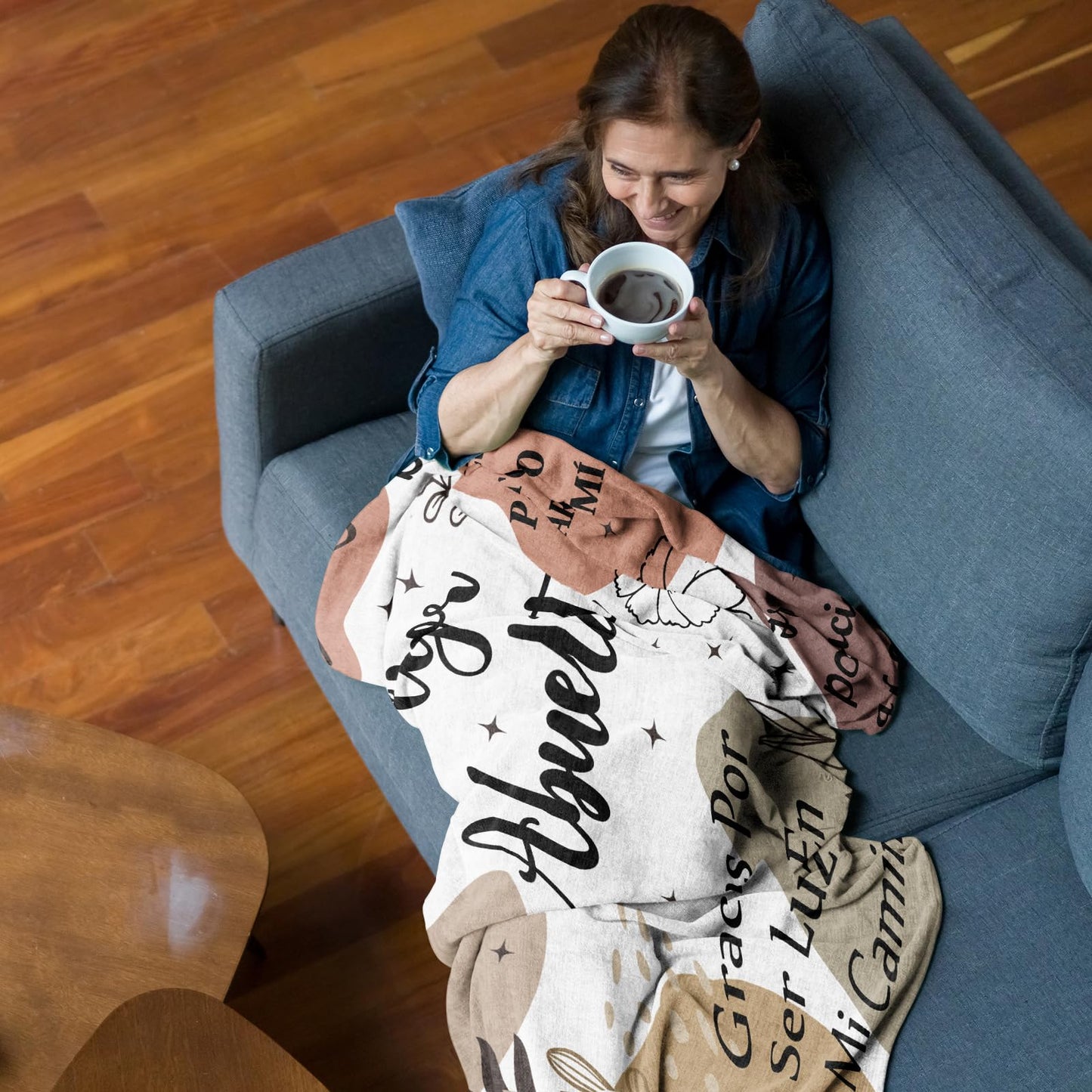 Puzopal Abuela Gifts, Abuelita Gifts Blanket 60"X50",Mothers Day Christmas Grandma Birthday Gift in Spanish, Mejor Abuela Gift from Grandchildren Blanket 60"X50"
