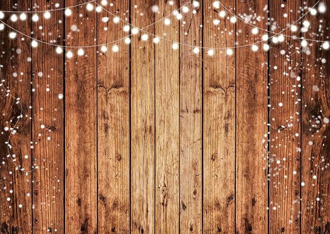 LTLYH 8x6ft Brown Wood Photography Backdrop Photographers Brown Photo Backdrop Retro Wood Wall Backdrop Baby Shower Birthd...