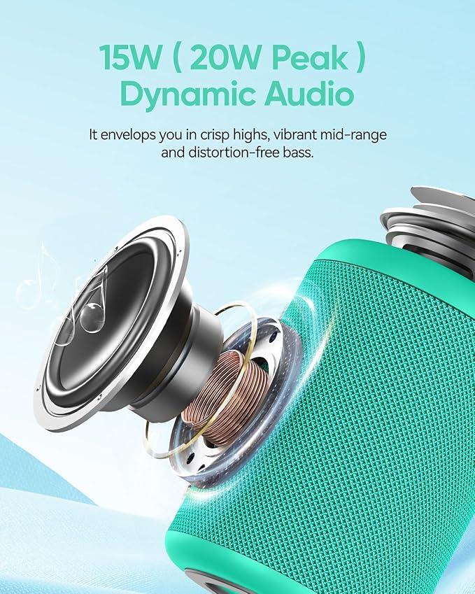 Portable Bluetooth Speaker Valentines Gifts For Him: Powerful Crystal Clear Sound/Romantic Light/IPX5 Waterproof/All Day Playtime/BT 5.3/TWS Paring,Small Wireless Speaker for Outdoor|Travel|Date Night