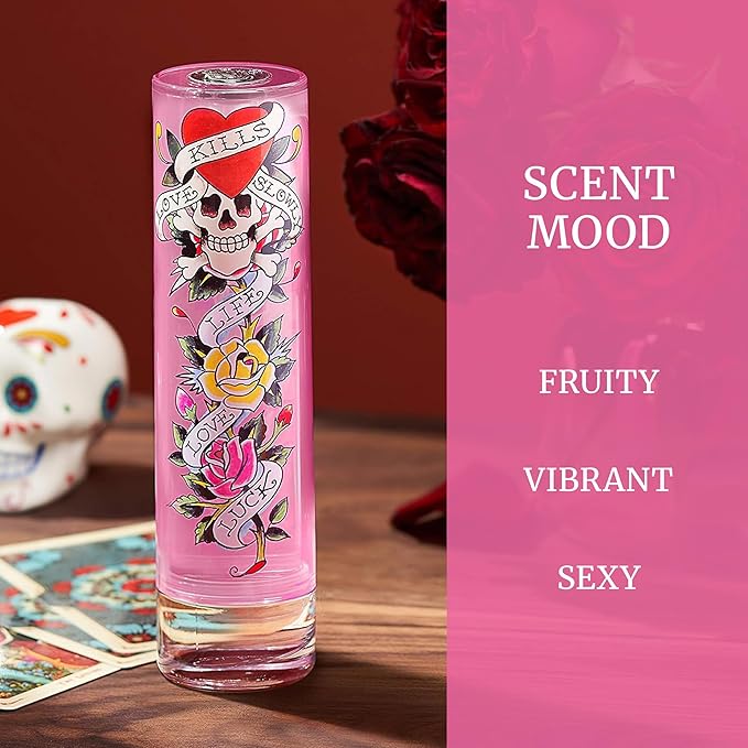 Ed Hardy Perfume for Women, Eau De Parfum Spray with Warm Amber Notes, 3.4 fl oz