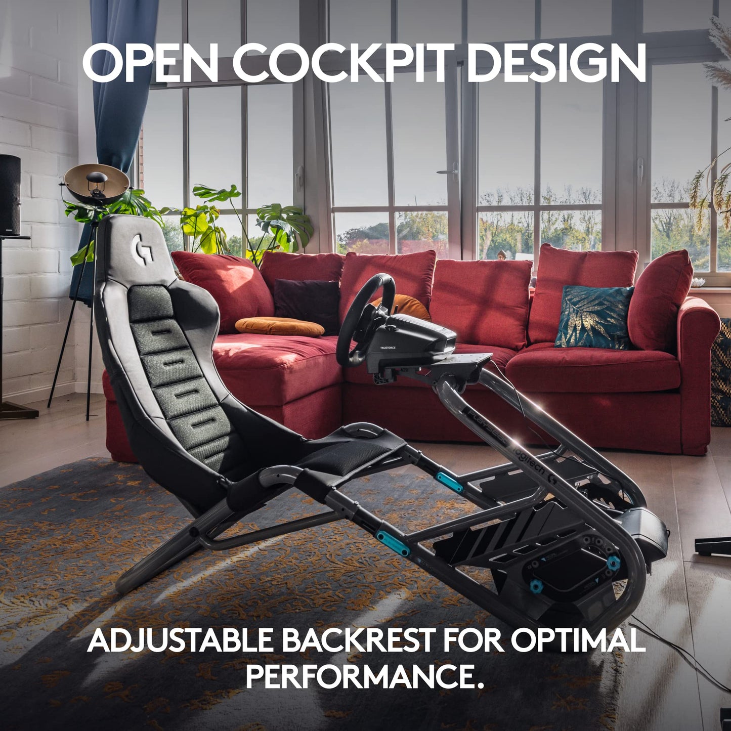 Playseat Trophy - Logitech G Edition Sim Racing Cockpit | Fully Adjustable | Direct Drive Support | Lightweight & Robust | Absolute Comfort ActiFit