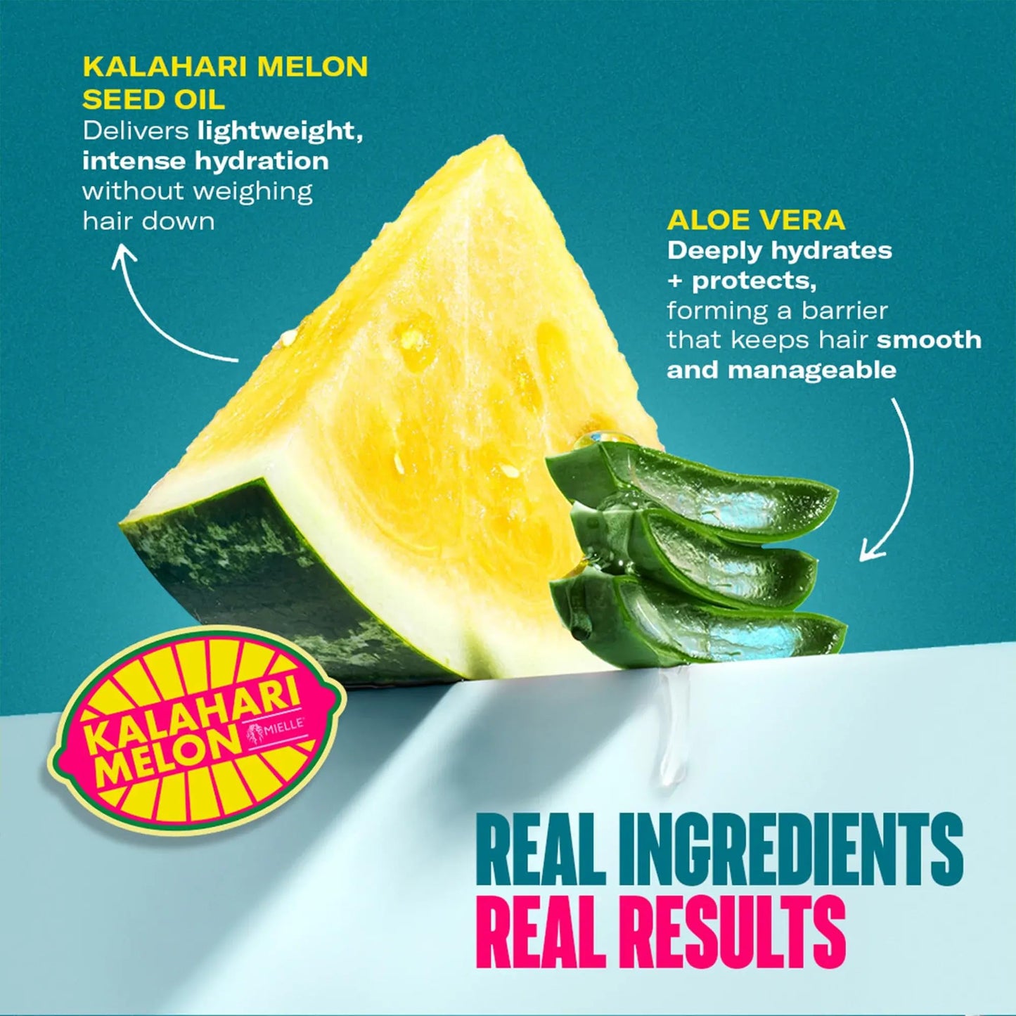 Mielle Weightless Hair Oil - Kalahari Melon & Aloe Vera Deep Hydration Hair Treatment for Dry, Curly and Textured Hair - Lightwe