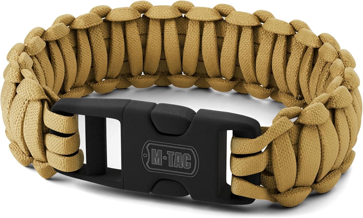 M-Tac Paracord Bracelet – Tactical Survival Wristband with Fastex Buckle – 7-Strand Cord for Hiking, Camping, Emergency Use