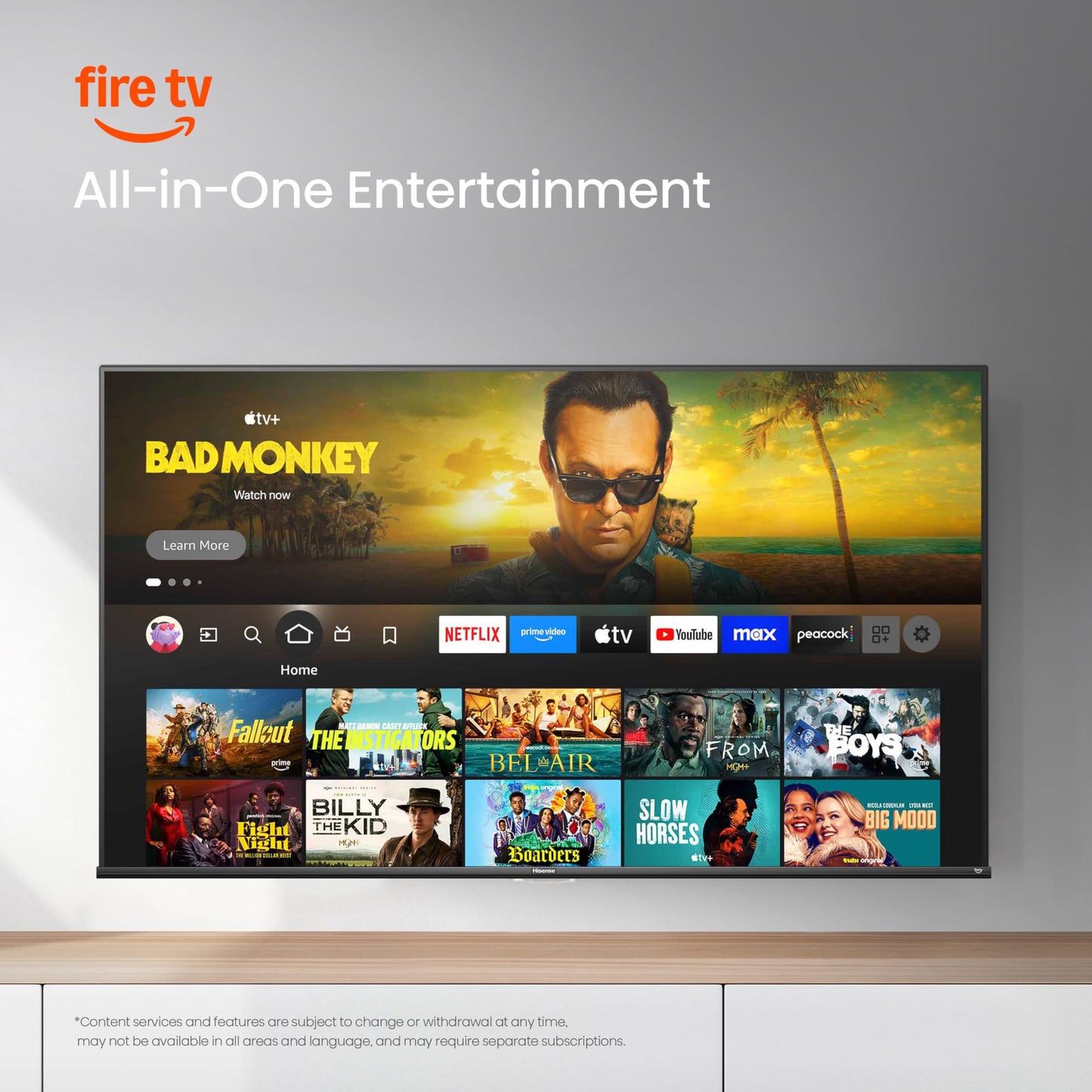 Hisense 43" Class A7 Series (43A7NF, 2025 Model) 4K UHD Smart Fire TV, Voice Remote with Alexa, Wide Color Gamut, HDR10+, Dolby Vision, Dolby Atmos, Game Mode, ALLM, Stream Live TV Without Cable