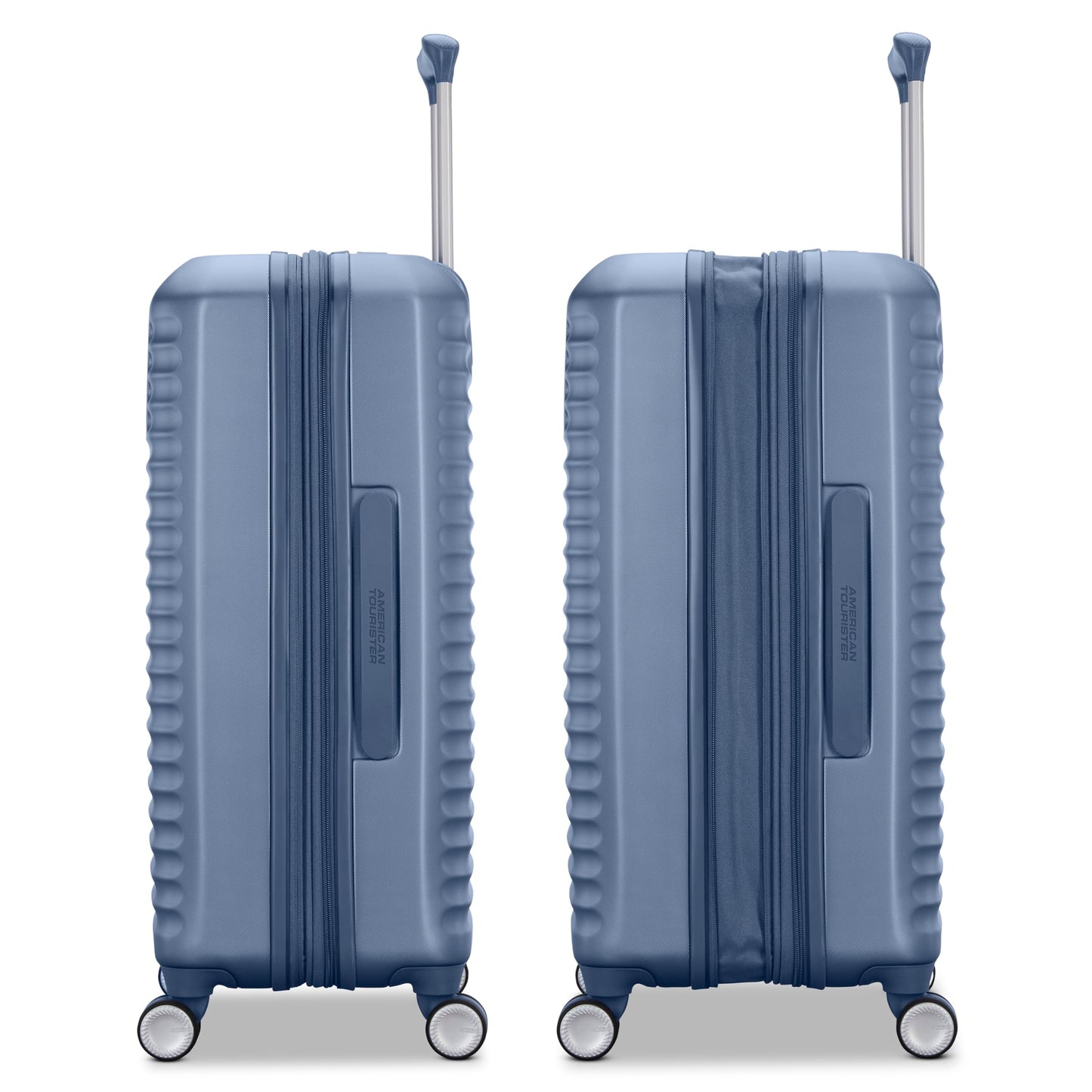American Tourister Stratum 3.0 Large 28-Inch Spinner, Airline Approved, Durable Hardside Luggage, Expands 1.5", RightHeight™ Adjustable Handle, Elemental Blue