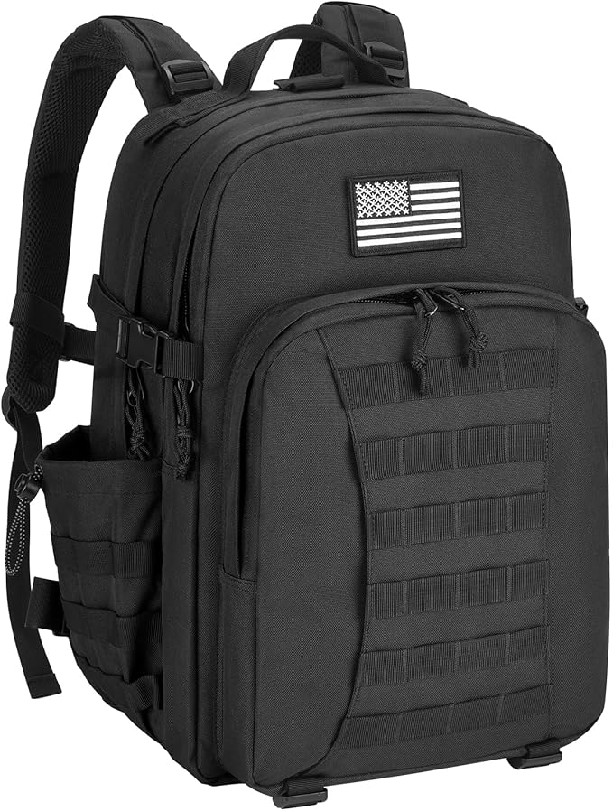 EZshoot 40L Tactical Backpack, Military Backpack for Men Women, Army Molle Rucksack Assault Pack, Heavy Duty Bug Out Bag, ...