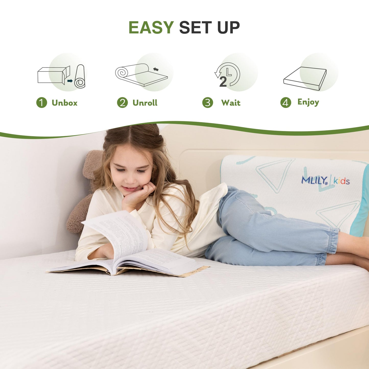 Twin Mattress in a Box, 6 inch Mattresses for Kids Bed Single Size Daybed Individual Bunk, Memory Foam Medium Firm