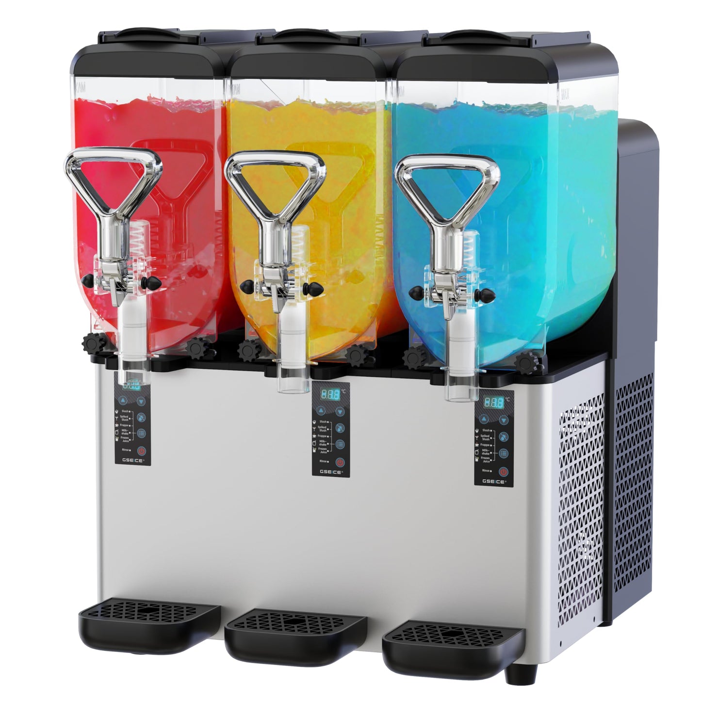 Commercial Slushie Machine, 8Lx3 Triple Tank Margarita Machine for Commercial & Home Use, 700W Countertop Slushy Machine with Auto Clean, 100 Cups Frozen Drink Maker for Restaurants/Bars/Party