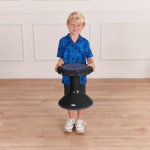 ECR4Kids ACE Active Core Engagement Wobble Stool, 15-Inch Seat Height, Flexible Seating, Black