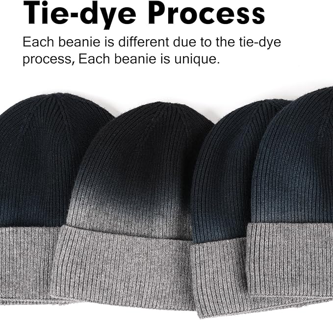 Wmcaps Winter Beanie for Men Women, Fleece Lined Beanie Soft Warm Knit Hat Ski Stocking Cuffed Cap
