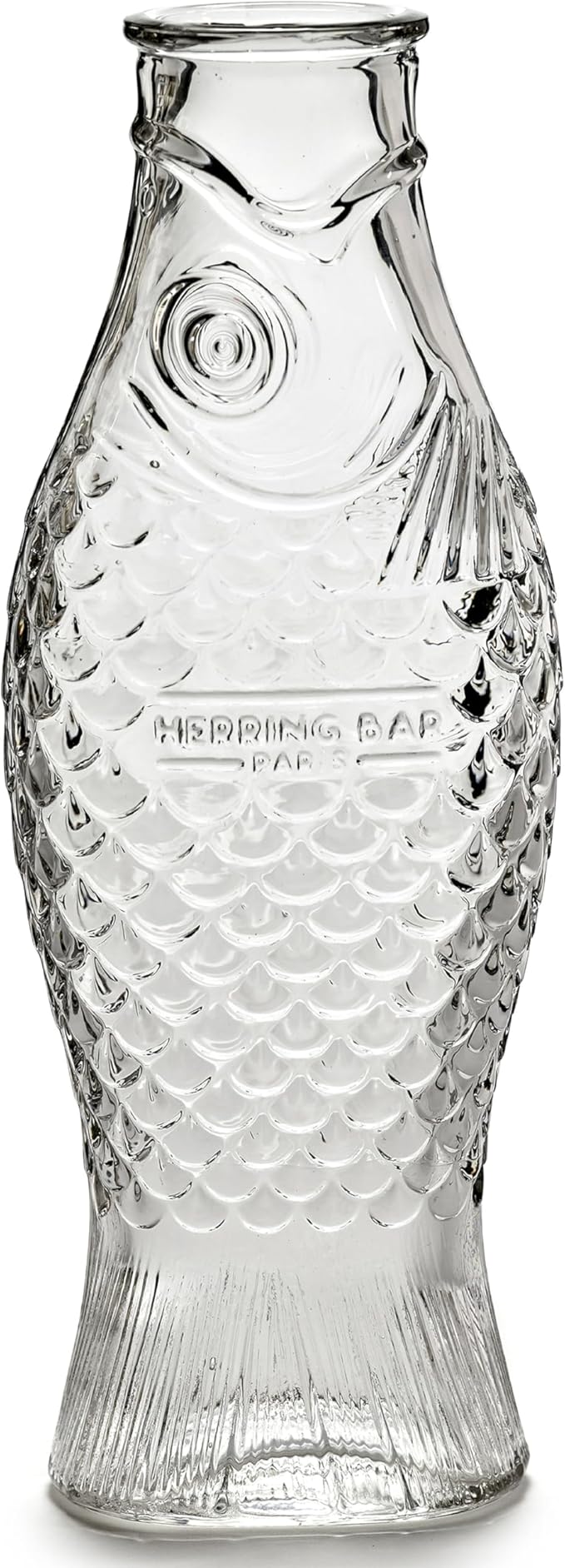 Serax Glass Water Pitcher | Fish & Fish glassware by Paola Navone | Wine Carafe Decanter 28.74 fl oz | Clear Bottle Contai...