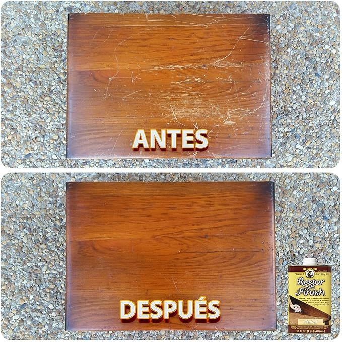 HOWARD - Restor-A-Finish: Restore Your Maple-Pine Wood Finishes Repair Scratches, Eliminate Stains, White Heat or Water Rings and More. Safe on Furniture, Trim, and All Finished Wood. Size: 8 Fl oz