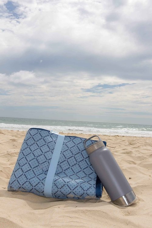 CGEAR Outdoor Travel Yoga Mat | Machine Washable Non-Slip Foldable & Portable Compact Workout Mat | Exercise Mats - Folding Lightweight Mat for Yoga for Women w strap 72" x 25"
