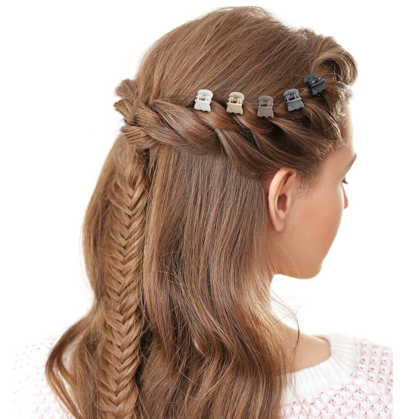 Small Hair Clips, Funtopia 72 Pcs Mini Matte Hair Claw Clips for Women Girls, Cute Small Claw Clips for Thin Hair, 8 Colors Tiny