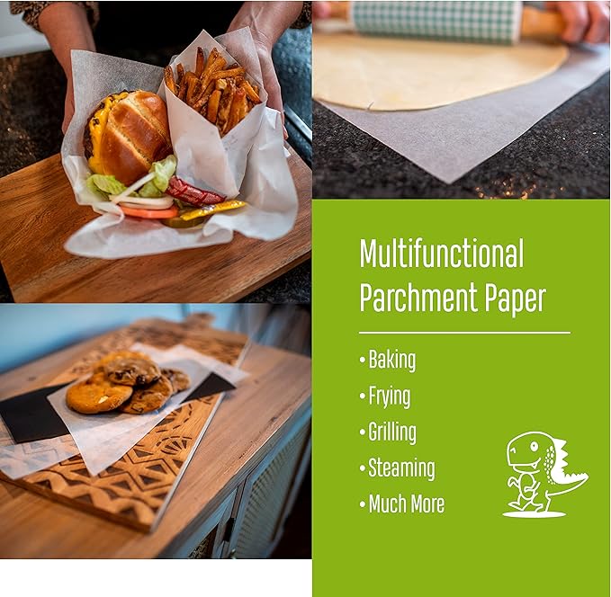 The Paper Store Pre-Cut Parchment Paper Sheets – 12”x16”, Non-Stick, Unbleached for Oven Cooking, Baking, and Air Frying, 150 Sheets