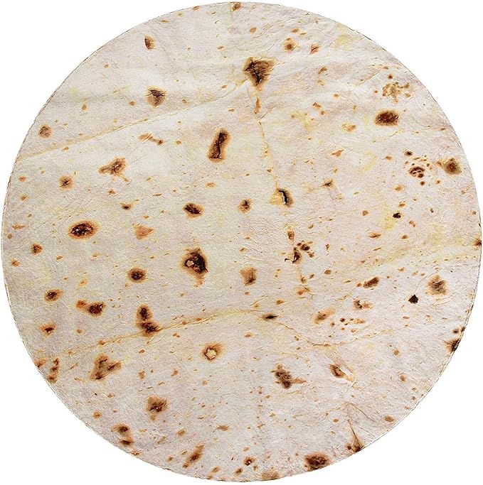 CASOFU Burrito Tortilla Throw Blanket 71 inches for Adult Kids, Novelty Tortilla Wrap Blanket Funny Gifts for Women Men Te...