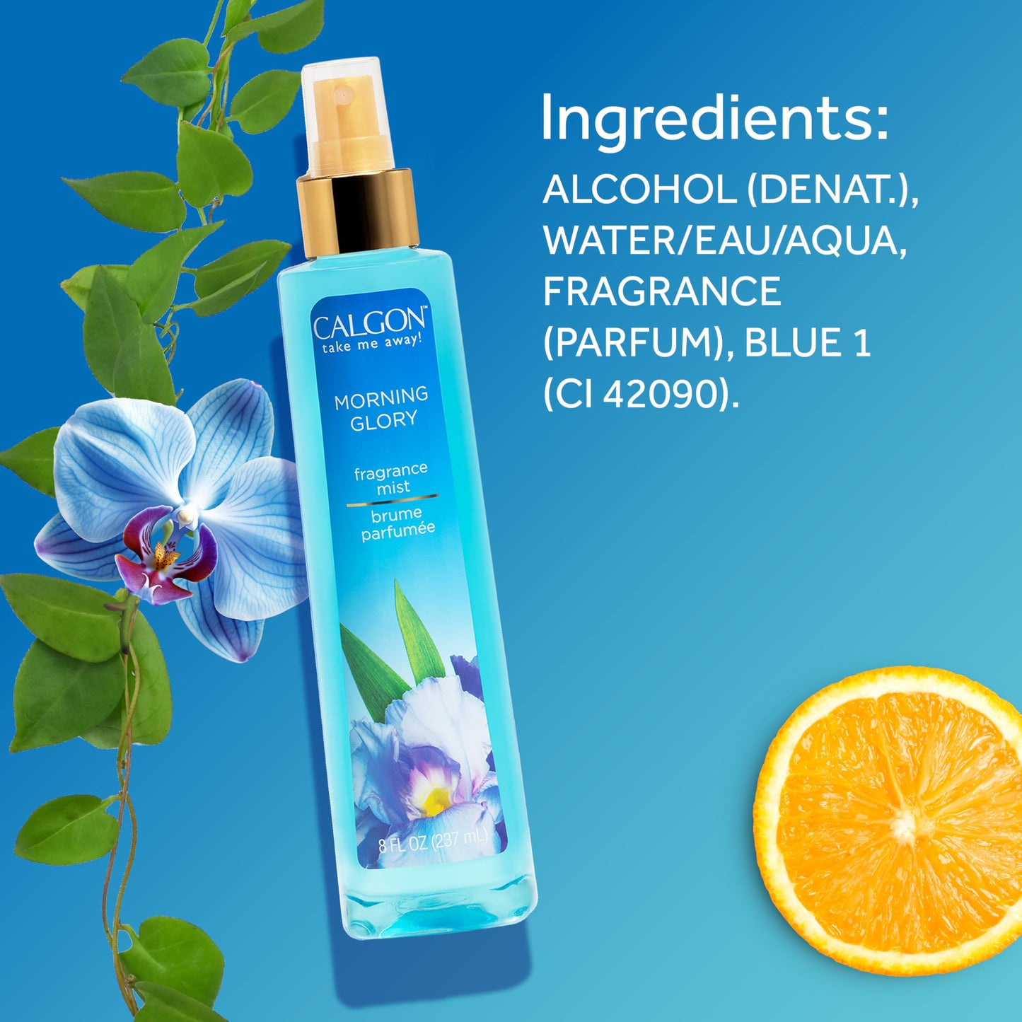 Calgon Fragrance Body Mist, Morning Glory, 8 fl oz