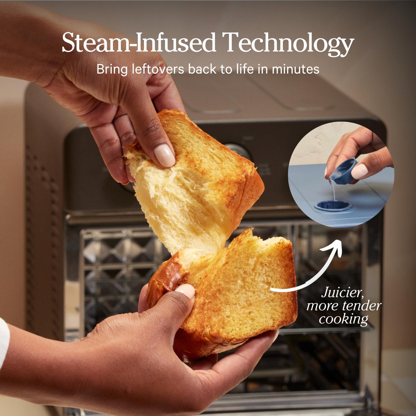Our Place Large Wonder Oven | 6-in-1 Stainless Steel Air Fryer Toaster Oven Combo with Basket, Rack, Pan & Tray | 3-Rack, 31.7 QT, Large Capacity - Toast, Roast, Bake, Reheat, Broil & Steam | Spice
