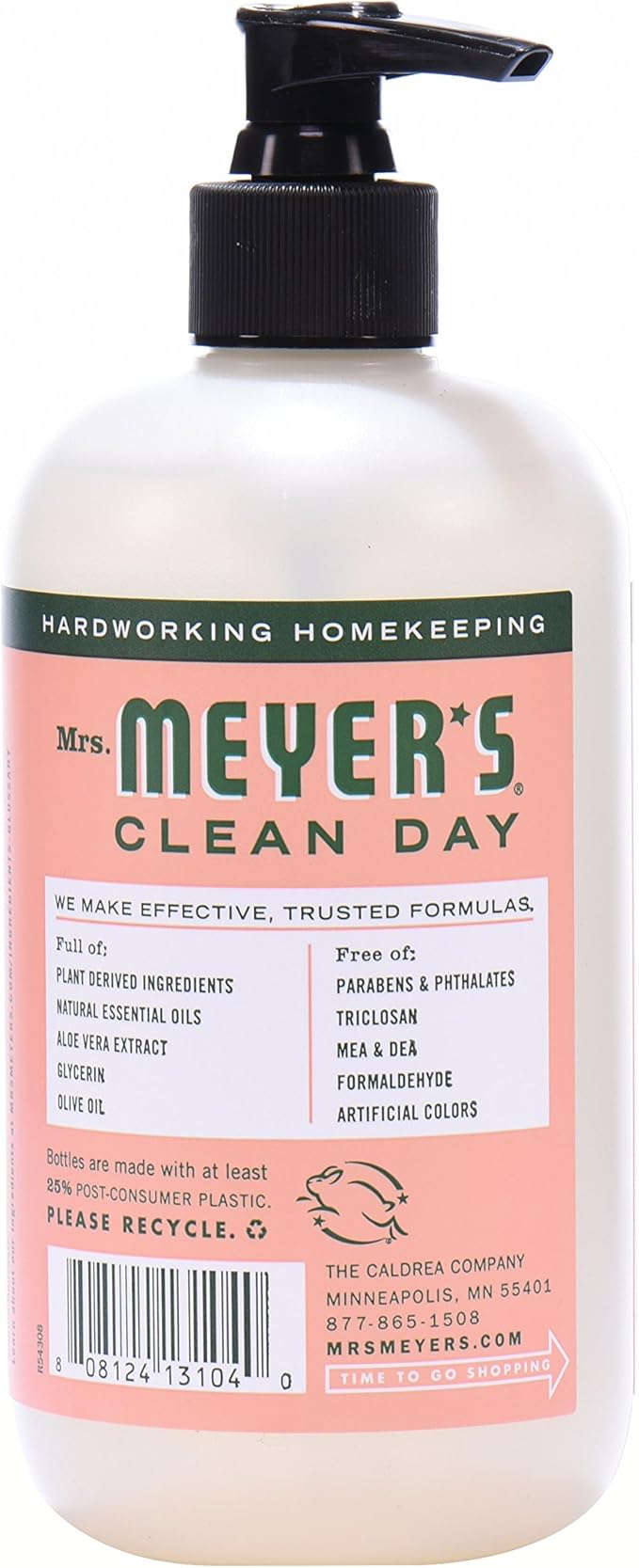 Mrs Meyers Hand Soap Geranium 12.5 Ounce Pump (370ml) (3 Pack)