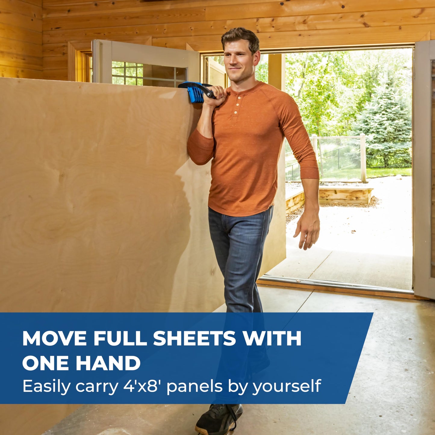 Kreg Panel Carrier - Easily Carry Plywood Boards & Large Panels - Ergonomic Grip - Woodworking Tools & Accessories