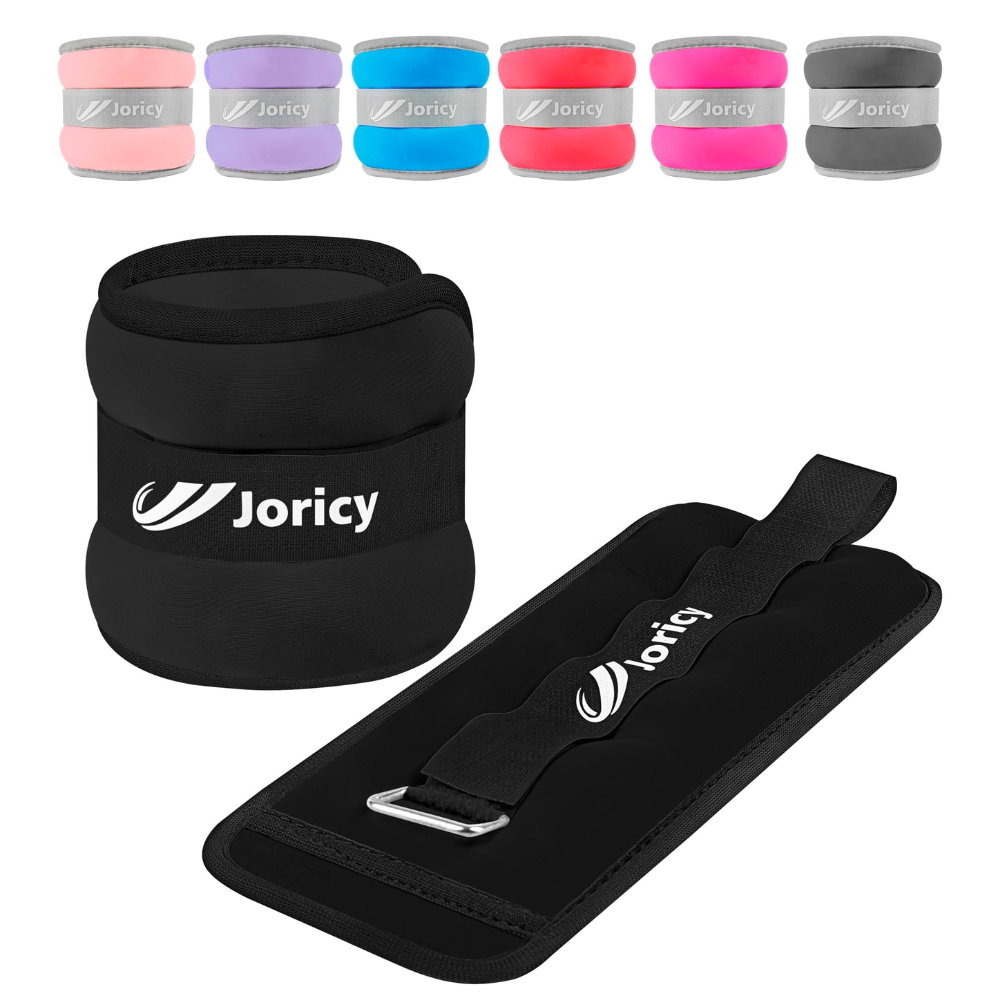 Ankle Weights, Wrist Leg Arm Weights for Women Men Kids with Adjustable Straps, Strength Training Weighted for Yoga, Jogging, Running, Walking, Fitness, Physical Therapy - 2LBS Pair (1 LB Each Weight)