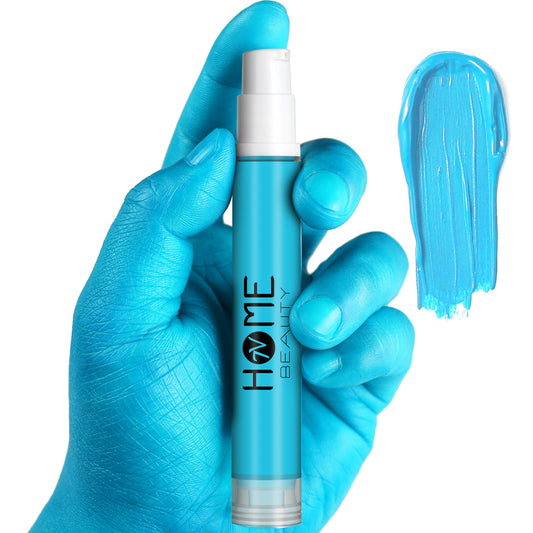 7V Home Beauty Sky Blue Face Body Paint, Washable Formula Matte Liquid Foundation for Halloween Costume Stage SFX Makeup (Sky Bl