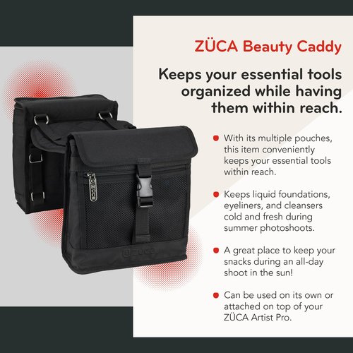 ZUCA Beauty Caddy with Built-in Seat Cushion (Black)